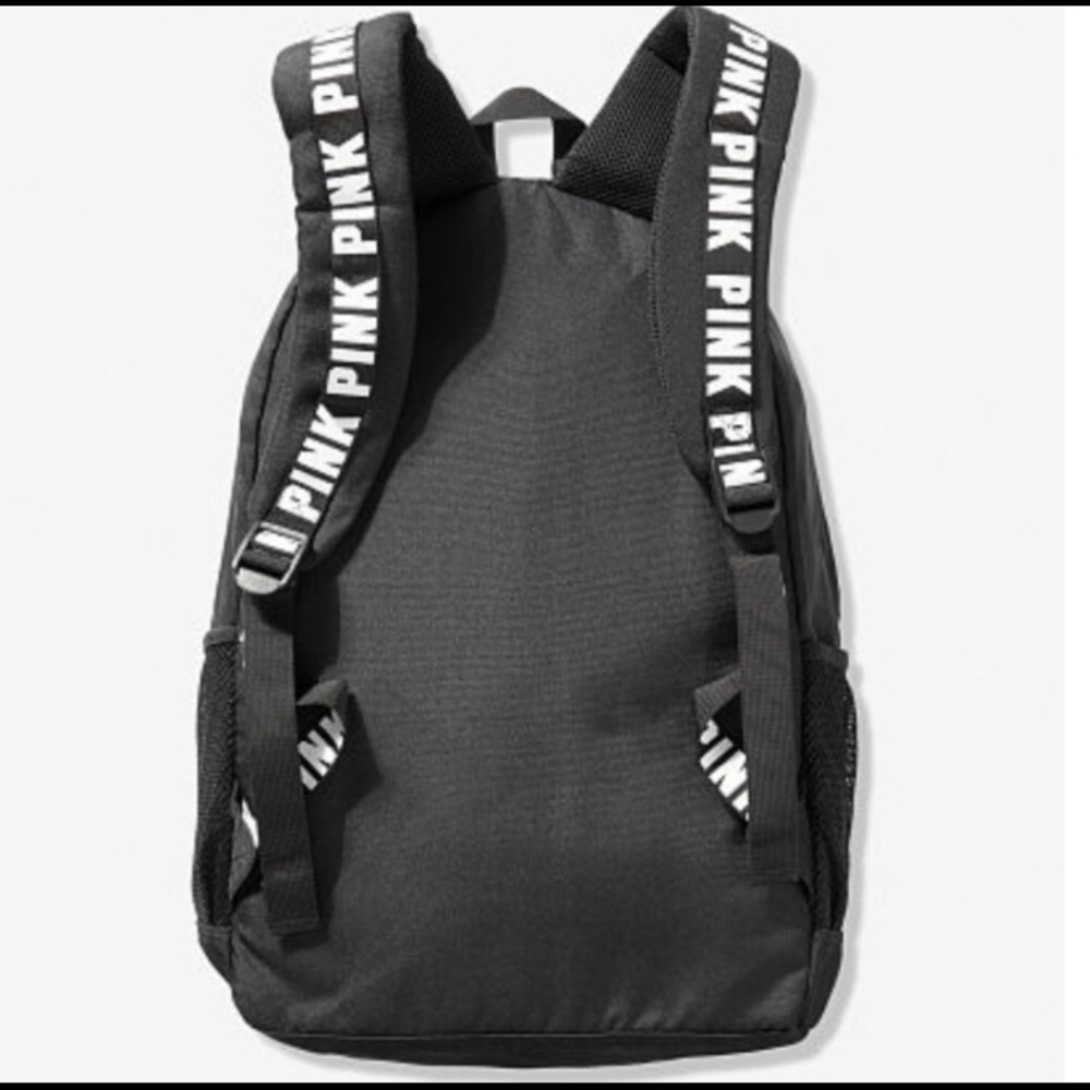 Pink black campus backpack